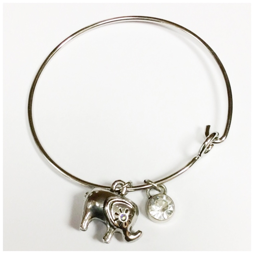 Elephant Charm Bracelet Silver-Tone
